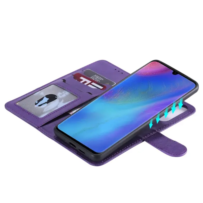 A-One Brand - Plånboksfodral med avtagbart skal till Huawei P30 Pro - Lila