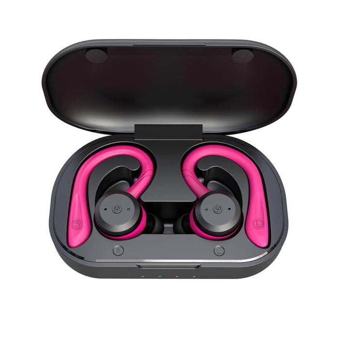 A-One Brand - Bluetooth 5.0 TWS Vattentäta Sporthörlurar - Rosa