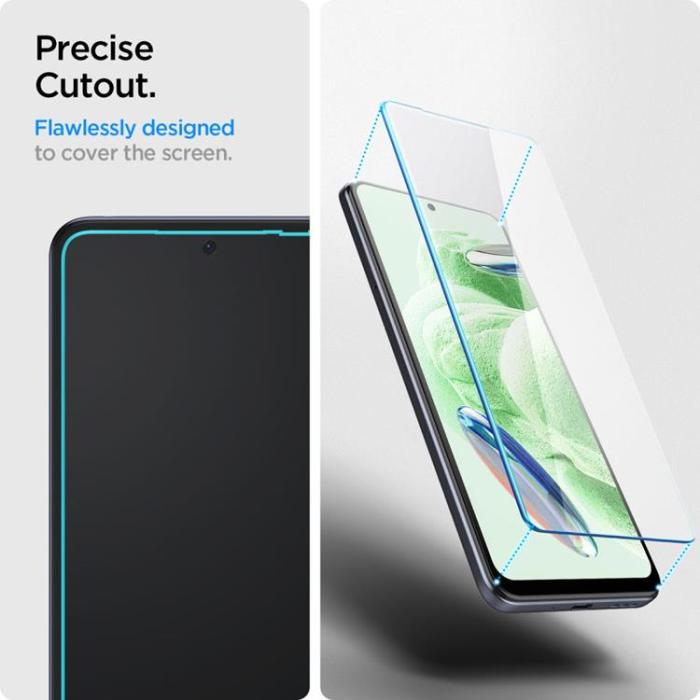 UTGATT - Spigen Xiaomi Redmi Note 12 5G Härdat Glas Skärmskydd