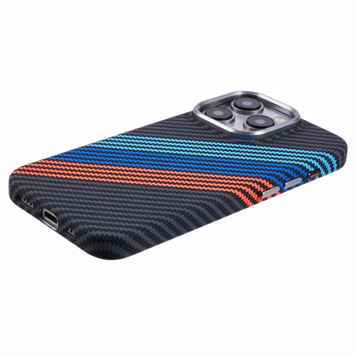 A-One Brand - iPhone 15 Pro Max Mobilskal Magsafe Kevlar Aramid Fiber - Flerfärgad