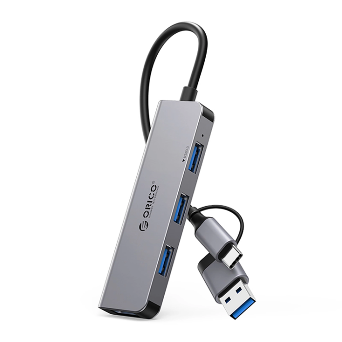 ORICO - Orico Hubb 3xUSB-A 2.0 1xUSB-A 3.0 - Grå