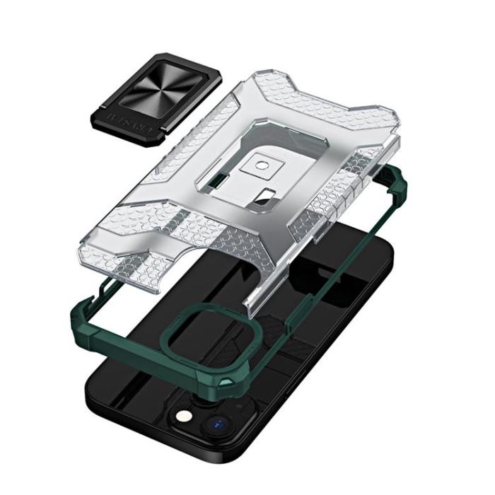 OEM - Crystal Ring Skal iPhone 13 mini - Grön