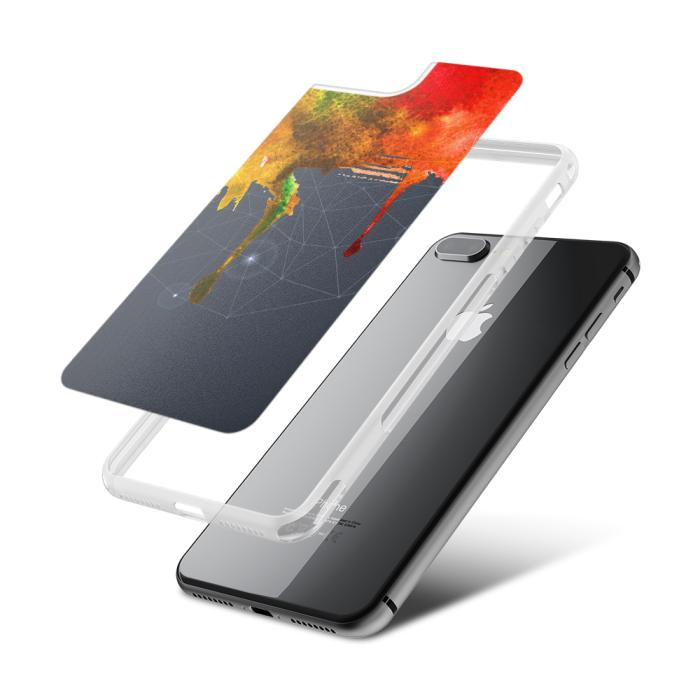 UTGATT5 - Fashion mobilskal till Apple iPhone 8 Plus - Rinnande färg - Spektrum