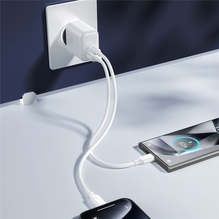 Joyroom - JOYROOM Snabbladdare 20W USB-A - USB-C EU JR-TCF21 - Vit