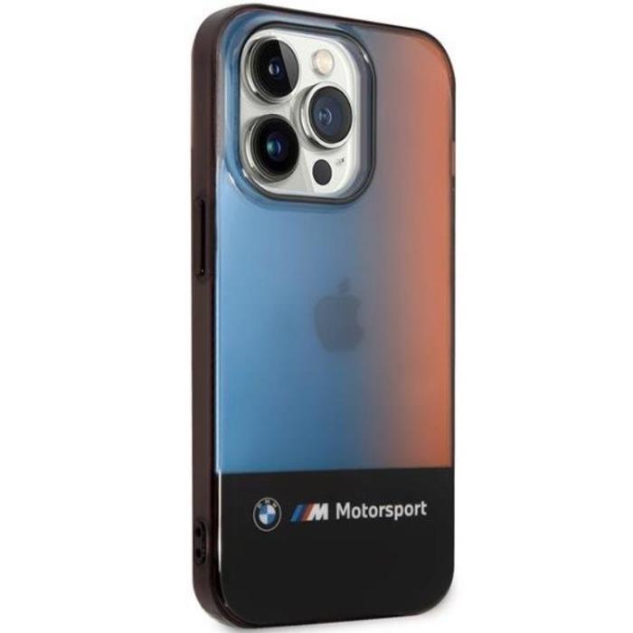 UTGATT1 - BMW iPhone 14 Pro Max Mobilskal Half Tricolor - Svart
