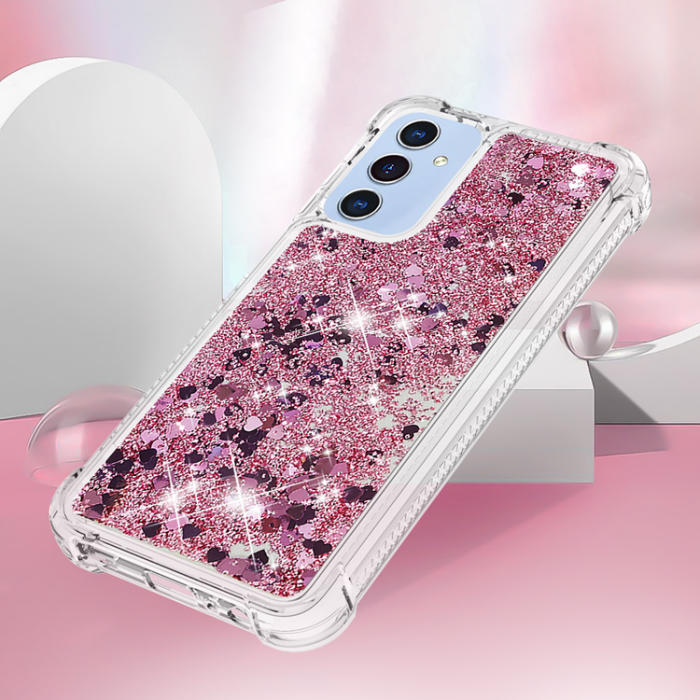 A-One Brand - Galaxy A17/A26 Mobilskal Glitter Quicksand TPU - Roséguld