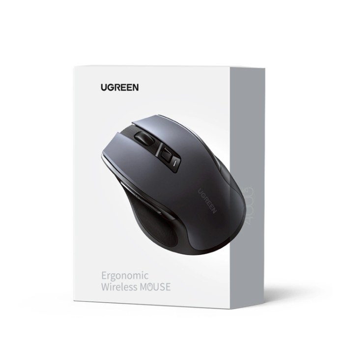 Ugreen - Ugreen Optisk Trådlös USB-Mus 2.4GHz 4000 DPI MU006 - Svart