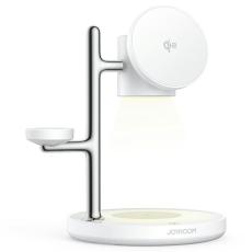 Joyroom - JOYROOM Qi2 Magnetisk Trådlös Laddare iPhone, Apple Watch, Airpods - Vit