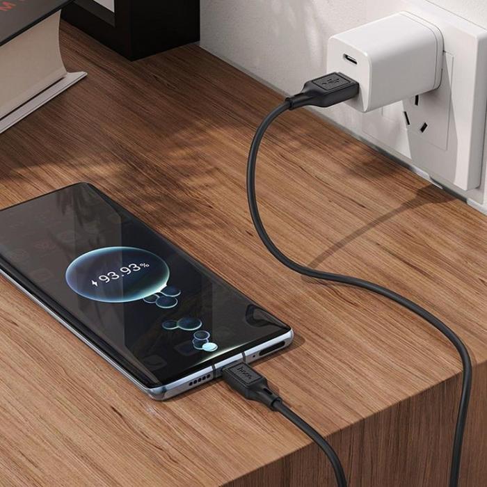Hoco - HOCO USB Till USB-C 1m Kabel 3A X90 - Svart