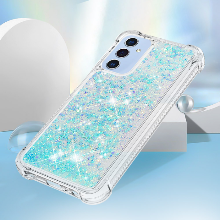 A-One Brand - Galaxy A17/A26 Mobilskal Glitter Quicksand TPU - Blå
