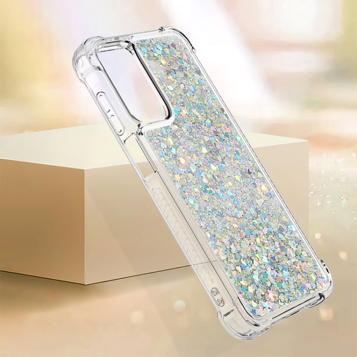 A-One Brand - Galaxy A17/A26 Mobilskal Glitter Quicksand TPU - Silver