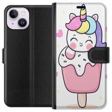 iSecrets - Plånboksfodral till Apple iPhone 14 med Glad enhörning