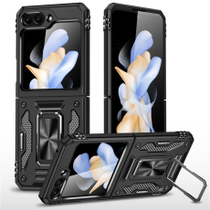 A-One Brand - Galaxy Z Flip7 FE/Z Flip6 Mobilskal Armor Kickstand - Svart