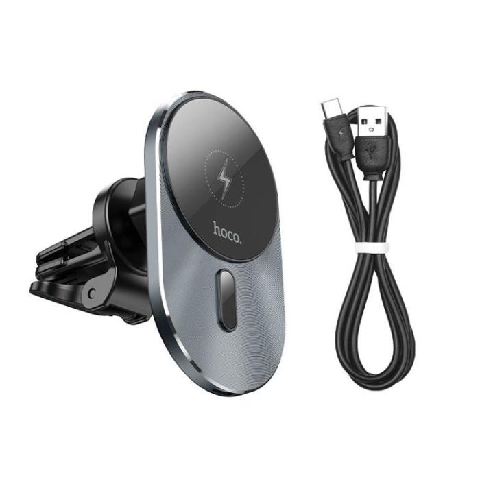 Hoco - Hoco CA91 Magnetisk Magsafe Vent Bilhållare 15w - Svart