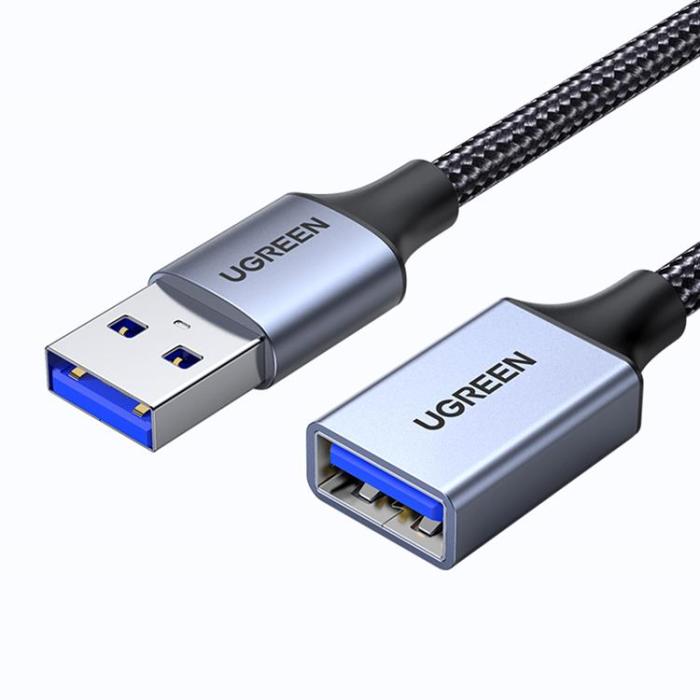 Ugreen - Ugreen USB-A (Male) Till USB-A (Female) Kabel 0.5m - Grå