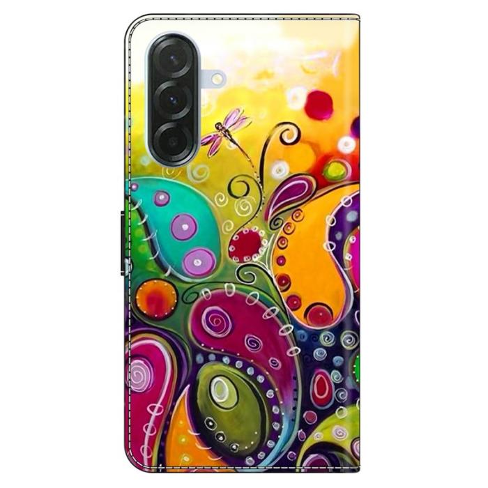 OEM - Samsung Galaxy A37 Plånboksfodral Konstläder - Färgglad Blomma