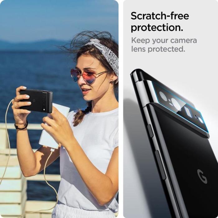 UTGATT1 - [2-Pack] Spigen Google Pixel 7 Pro Linsskydd Härdat Glas - Svart