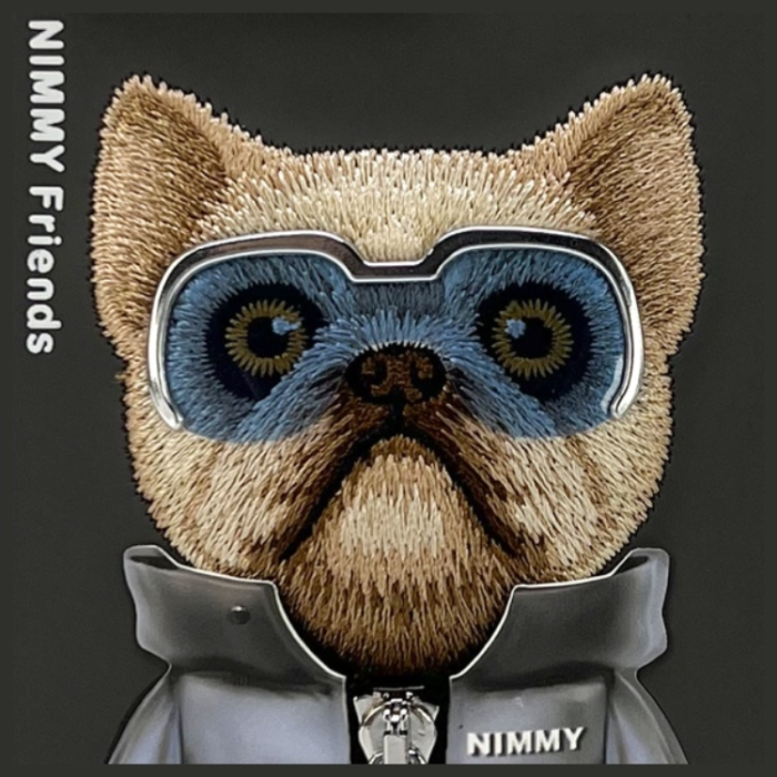 NIMMY - Nimmy iPhone 15 Pro Mobilskal Cool & Cute 2.0 Dog - Svart