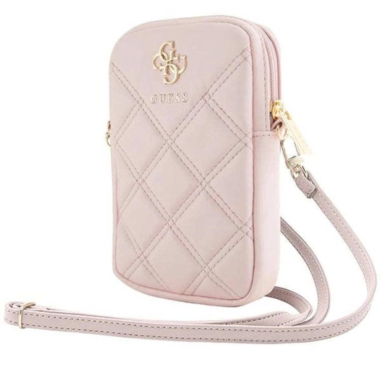 Guess Mobilväska Zip Quilted 4G - Rosa (Rosa) | 2353 | AlltMobil