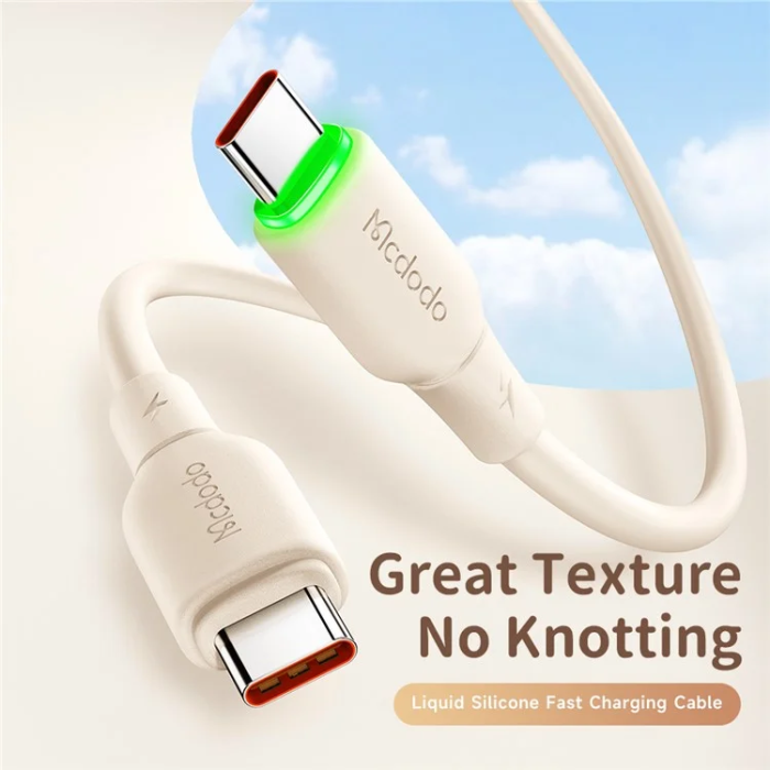 MCDODO - MCDODO USB-C - USB-C 65W Kabel 1.2M CA-477 Alpha - Beige