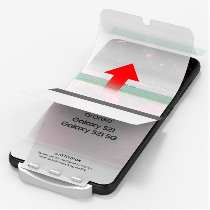 UTGATT1 - ARAREE flexibel skärmskydd till Samsung Galaxy S21 transparent
