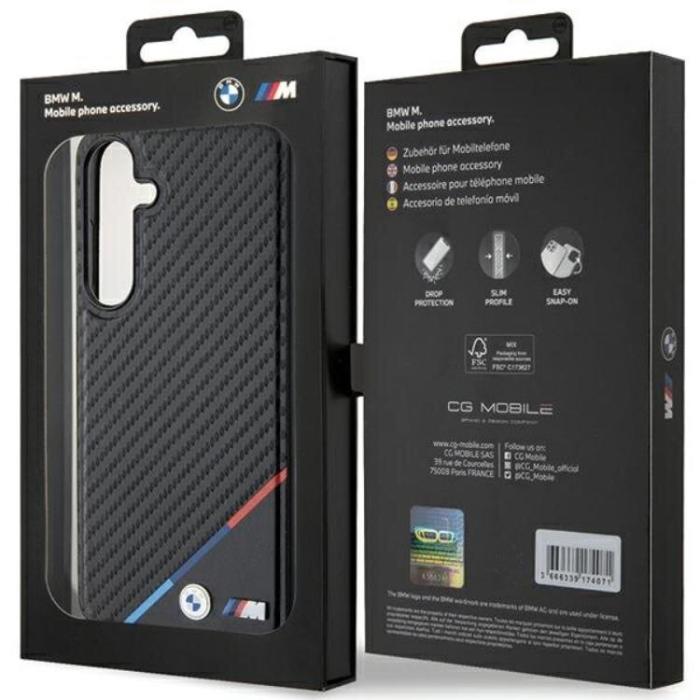 BMW - BMW Galaxy S24 Mobilskal MagSafe Carbon Tricolor Line