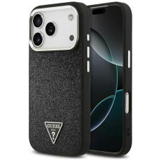 Guess - Guess iPhone 17 Pro Mobilskal MagSafe Glitter Triangle Logo - Svart