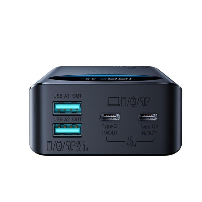 Joyroom - Joyroom Powerbank 20000 mAh 45W 2xUSB-A 2xUSB-C med Display - Svart
