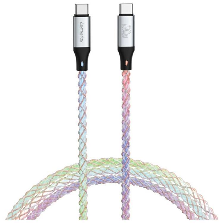 4smarts USB-C Till USB-C Kabel 60W 1.5m RGB | 3541 | AlltMobil