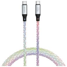 4smarts - 4smarts USB-C Till USB-C Kabel 60W 1.5m RGB