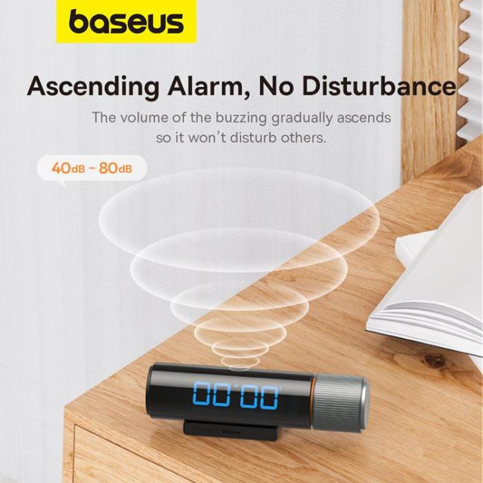 BASEUS - Baseus Heyo Series Magnetic Digital Timer med Stopwatch Function - Svart