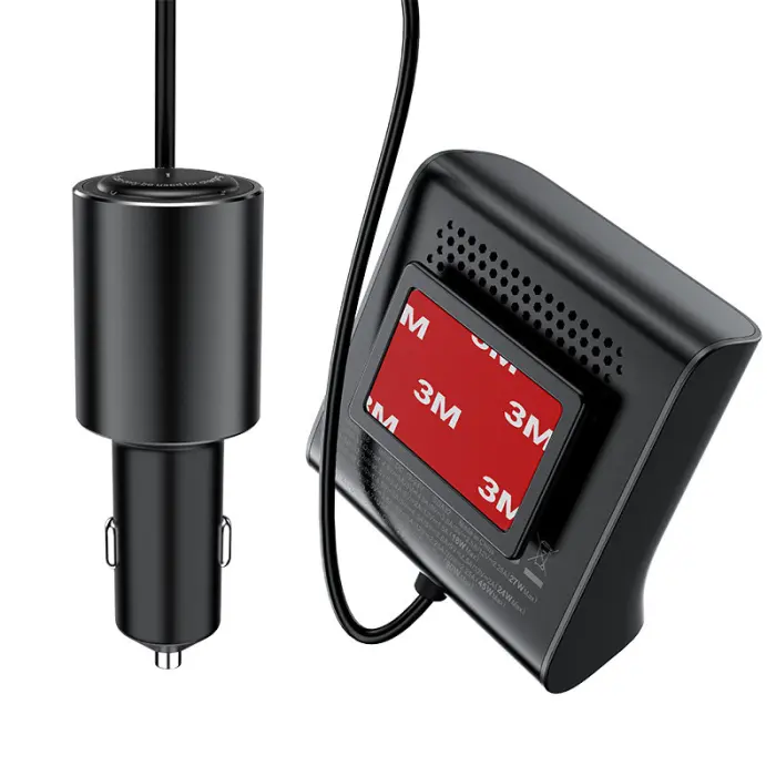 Acefast - Acefast Billaddare 90W 3x USB Till USB-C Cigarettändare - Svart