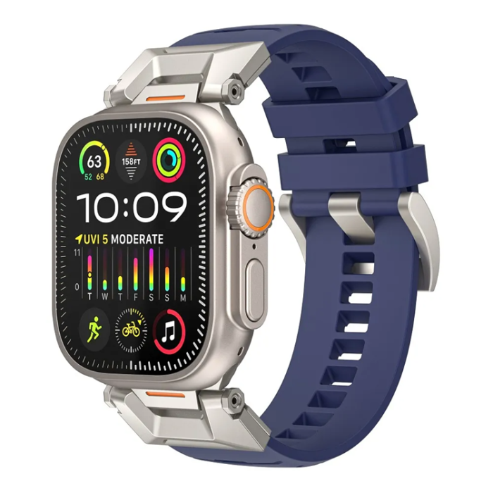 WIWU - WIWU Apple Watch (42/44/45/49mm) Armband Urban - Marinblå