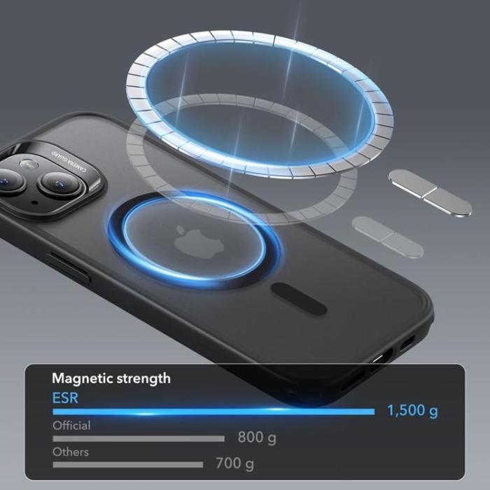 ESR - ESR iPhone 15 Mobilskal Magsafe CH Halolock - Frosted Svart