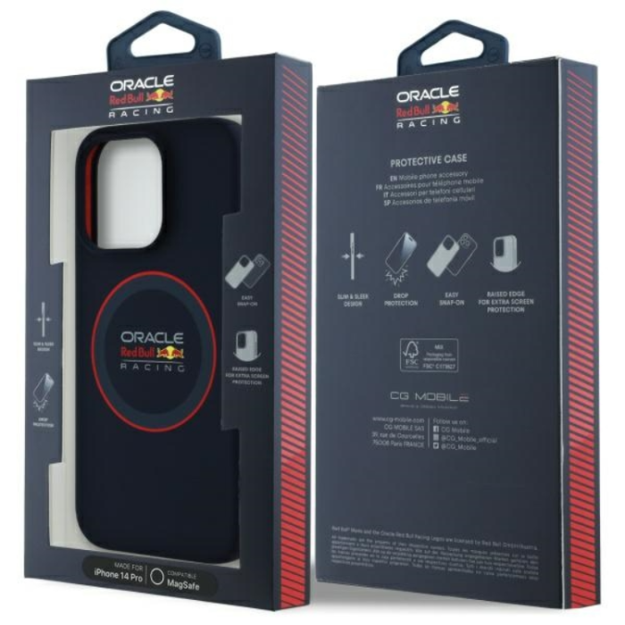 Red Bull - Red Bull iPhone 14 Pro Mobilskal MagSafe Silikon Röd Ring