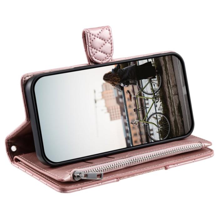 OEM - Mobilskal till Samsung Galaxy S26/S26 Pro Dragkedja Konstläder Roséguld