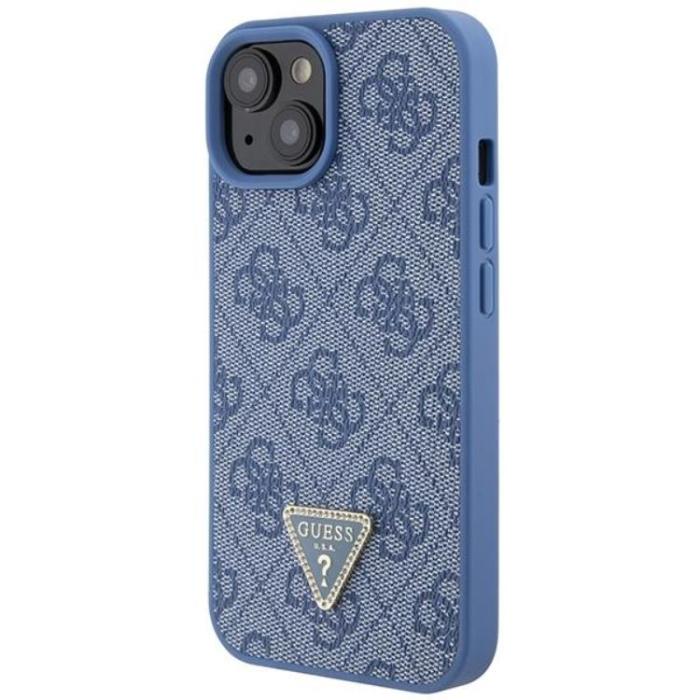 Guess - Guess iPhone 15 Mobilskal Crossbody Metall Logo - Blå