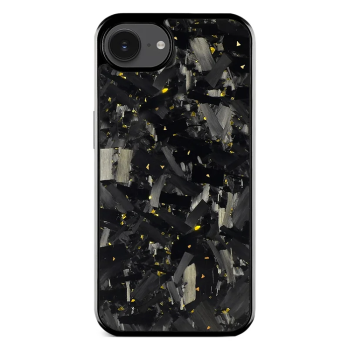 A-One Brand - iPhone 16e Mobilskal MagSafe Aramid Fiber Large Texture - Guld