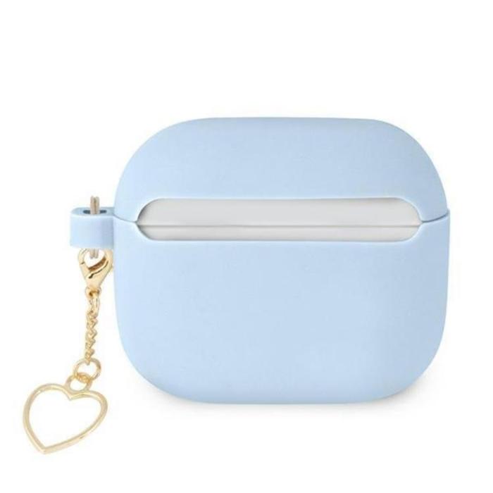 Guess - Guess Silicone Heart Charm Collection Skal Airpods 3 - Blå