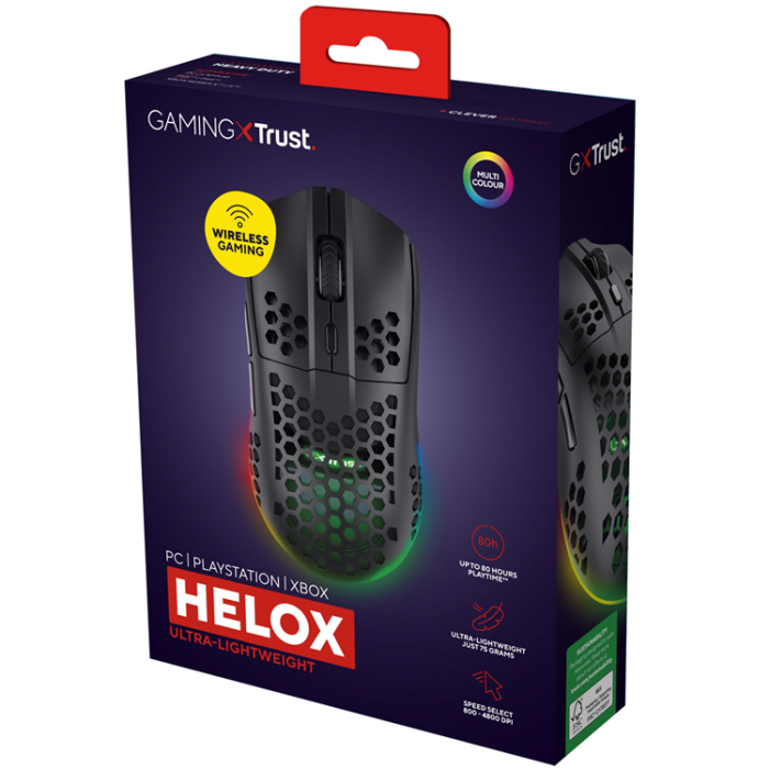 Trust - TRUST Gamingmus GXT 929 Helox Lättvikts - Svart