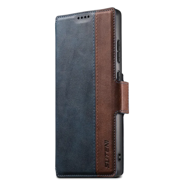 SUTENI - SUTENI Galaxy S23 Ultra Plånboksfodral Magsafe Cowhide - Blå