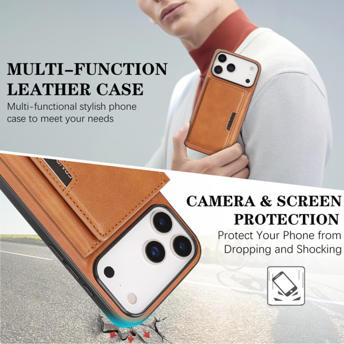 A-One Brand - iPhone 17 Pro Mobilskal MagSafe Kickstand Tri-fold Korthållare