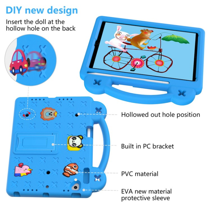 A-One Brand - iPad Air 2 (2014)/Air (2013) Skal EVA Kickstand Shockproof - Ljusblå