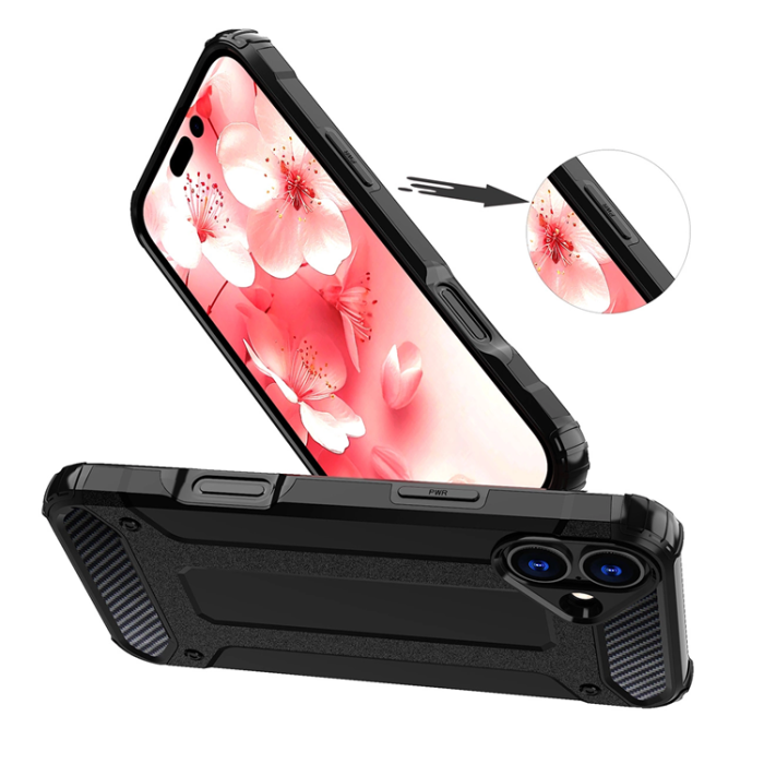 OEM - iPhone 16 Mobilskal Hybrid Armor - Svart