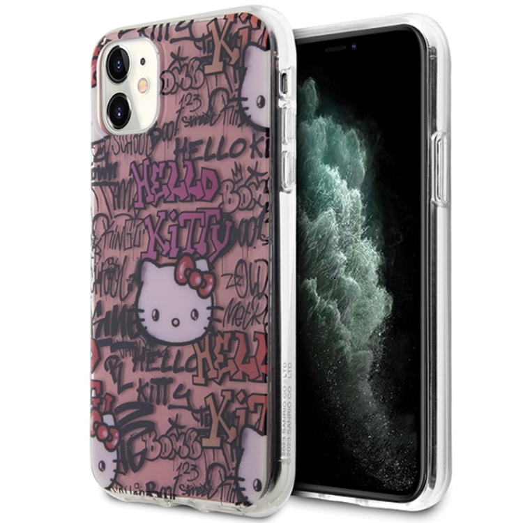 Hello Kitty iPhone 11/Xr Mobilskal Tags Graffiti - Rosa | 2353 | AlltMobil