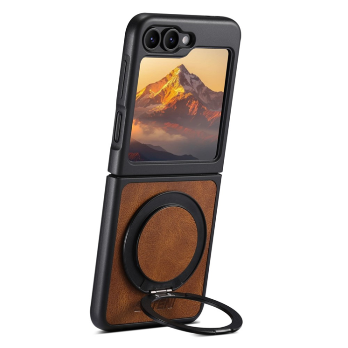 SUTENI - SUTENI Galaxy Z Flip 6 Mobilskal MagSafe G3 Waxy - Brun