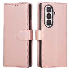 A-One Brand - Galaxy Z Fold7 Plånboksfodral Med Handledsrem - Roséguld
