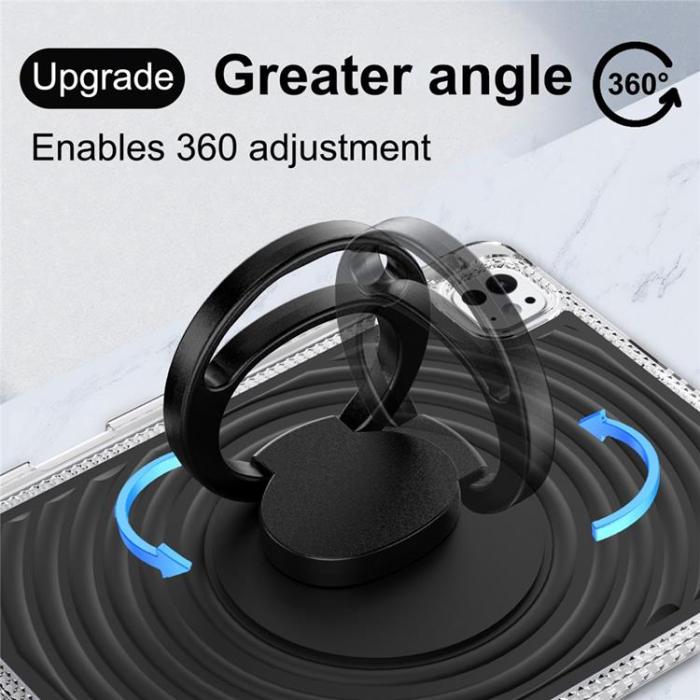 A-One Brand - iPad Pro 11 (2025 / 2024) Skal Kickstand Wave Pattern - Svart