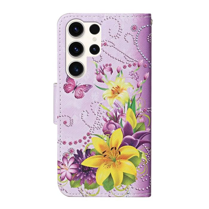 OEM - Mobilfodral för Samsung Galaxy S26 Ultra Konstläder - Gul fjäril