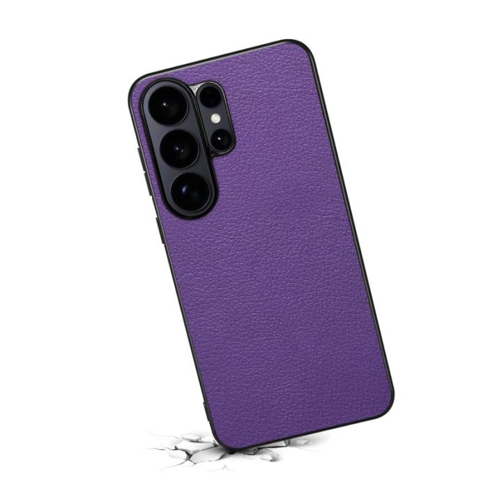 OEM - Mobilskal för Samsung Galaxy S26 Ultra Konstläder + PC + TPU - Lila